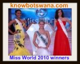 Miss World Botswana 2010 winners